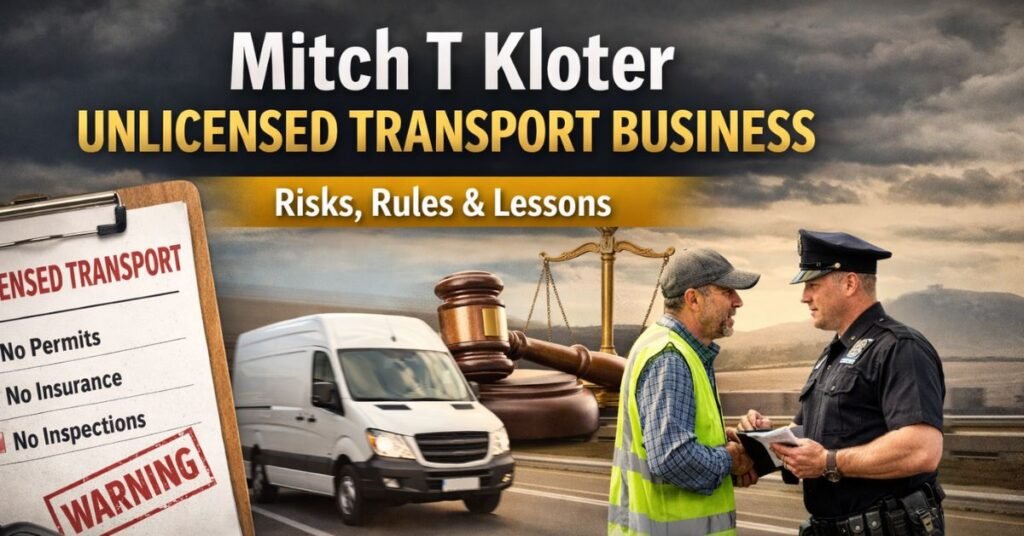 Mitch T Kloter Unlicensed Transport Business: What It Means, Legal Risks, and Key Lessons