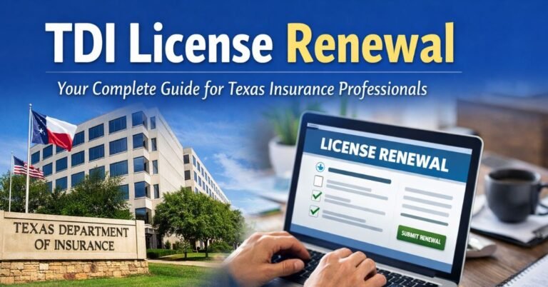 TDI License Renewal: The Complete, Real-World Guide for Texas Insurance Professionals