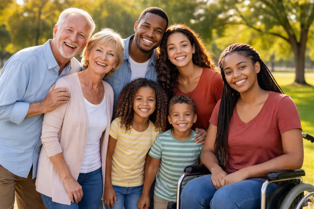 A diverse group of Massachusetts residents who benefit from MassHealth coverage.