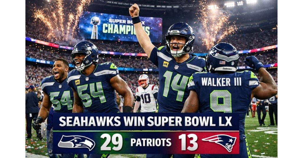 Seahawks Defeat Patriots 29–13 to Win Super Bowl LX