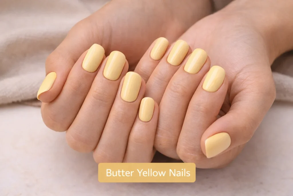 Butter Yellow Nails